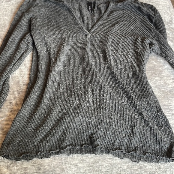 Urban Outfitters Out from Under long sleeve soft knit dark grey shirt, Large - Picture 4 of 5